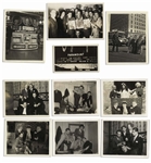 Lot of 10 Photos From the 1930s -- Mostly 5" x 4" Candid & Publicity Shots Including Moe, Larry & Curly in Drag, Stopping Traffic & Goofing Around -- Very Good Condition
